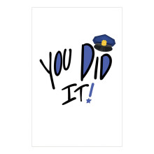 Foldable Graduation Greeting Card (17.6x12.5 cm folded, 25x17.6 cm unfolded) – Congratulation & Blessing Card for Graduation Party Decor