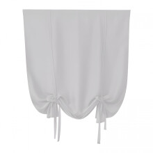 ACDANC Roman Tie-Up Curtain, Beige Thermal Insulated Shade for Bathroom/Kitchen, 30x46", Rod Pocket Design, Compatible with Standard Rods