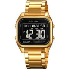 Digitaal herenhorloge met EL-achtergrondverlichting, geschikt voor zakelijk gebruik, sport, militaire toepassingen en waterdicht gebruik.