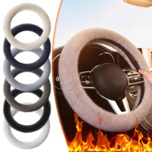 Coprivolante invernale in peluche, morbido, soffice, caldo, antiscivolo, confortevole, accessori per auto, per veicoli, berline, universale