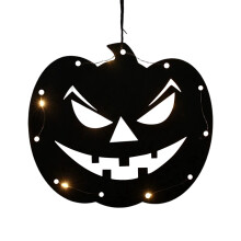 Pegatinas LED de pared para Halloween: 8 diseños que brillan en la oscuridad (murciélagos, bruja, calabaza, etc.), decoración espeluznante para la
