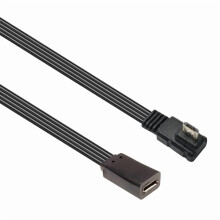Cabo de extensão micro USB com ângulo de 90 graus, cabo de dados plano de silicone para carregamento de smartphones, tablets e câmeras.