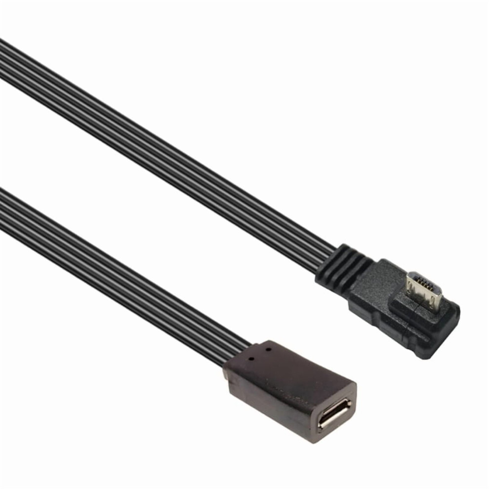 90 Degree Angled Micro Usb Extension Cable Flat Silicone Charging Data Cord For Smartphones Tablets Cameras 9181073397097
