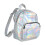chic holo rucksack schultasche für mädchen grau 6