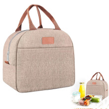 Sac à lunch isotherme étanche pour femmes et hommes, grand sac repas avec bandoulière, kaki résistant – Idéal pour le travail, les activités