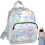 chic holo rucksack schultasche für mädchen grau 7