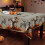 Ghost Orange Pumpkin Tablecloth 90x60cm – Halloween Phantom Design, Washable, Rectangular (35.43x23.62") 1