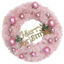Guirlanda de Natal rosa com luzes LED para pendurar na lareira, parede ou porta de entrada (1 unidade).