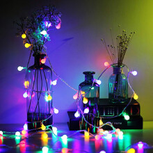 LED Ball String Lights 6M, 40pcs Multicolor, Battery-Powered, 2 Modes, for Christmas, Wedding, Party, Bedroom – Compatible with Big Kids & Teens