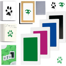 Inkless Paw & Nose Print Kit for Dogs/Cats – Clean Touch Ink Pads & Imprint Cards, Pet Footprint Keepsake (Compatible with all pets)
