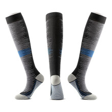 Unisex Sports Nylon Compression Socks for Men & Women Knee High Athletic Performance Socks Blue L