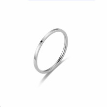 1 mm dunne roestvrijstalen ring voor dames en heren – Eenvoudige ring voor belofte, verloving of als relatiegeschenk – Ideaal cadeau – Geschikt