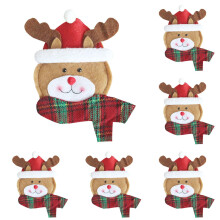 Witspace Christmas Silverware Holder Pockets – Santa, Snowman, Reindeer Cutlery Pouches for Spoons & Forks (1/3/6 PCS)