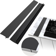 Silicone Stove Sealing Strip, Compatible with 21&25 Inch Stoves, Cut-to-Size, 4mm Thickness, Prevents Spills Between Countertop Appliances