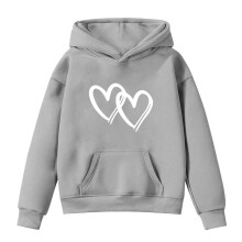 AWZXDE Kids Boys Girls Long Sleeve Casual Pullover Hoodie With Letter Print Jacket For Youth Children Grey,11-12 Years