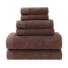 Ultra Soft 6 Pack Cotton Towel Set, Contains 2 Bath Towels 28x55 inch, 2 Hand Towels 16x24 inch & 2 Wash Coths 12x12 inch