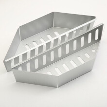 Panier à charbon en 2 pièces, outils de barbecue d'extérieur, récipient à charbon pour barbecues Weber 15" et autres barbecues de taille