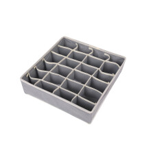 Fabric Underwear & Sock Storage Box with 24 Compartments – Ideal for Home, Dorms, Wardrobes