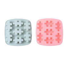 Lot de 2 moules à chocolat en silicone, forme puzzle, antiadhésifs, compatibles lave-vaisselle, couleurs assorties