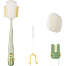 Set di spazzole per la pulizia di bottiglie 5 in 1 con manico lungo, compatibile con bottiglie d'acqua, tazze da viaggio e biberon – Lavabile in