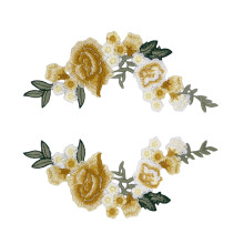 1 Pair Flower Embroidery Patches for Clothes Jeans Decoration Embroidered Appliques Sew On Patches