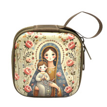 Rosary Jewelry Box Religious Trinket Storage Holders Case Religious Trinkets Box Coin Purse Rosarys Prayer Bags Zippers