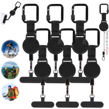 Outdoor Anti-Theft Retractable Phone Lanyard, Retractable Anti-Theft Phone Holder with Secure Tether, For Travel, Hiking