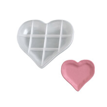Molde de silicone criativo em formato de coração para fundição, com desmoldagem suave, ideal para entusiastas.
