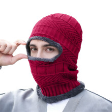 Women Knit Hat Scarf Combo for Women Winter New Style Pullover Outdoor Warm Ear Protection Set Red One Size