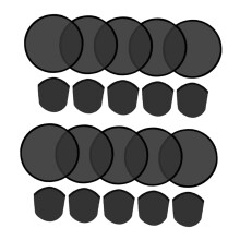 Foldable Flying Disc Fan 9.8 inch black 10 pieces