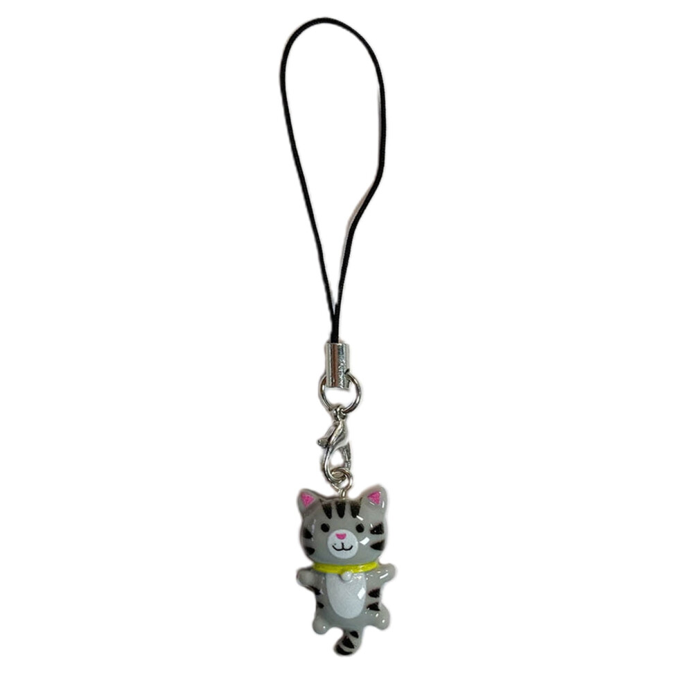 Lovely Cat Pendant Phone Chain Strap Kitten Charm Keychain Phone Lanyard Acrylic Keyring Bag Ornament Jewelry 9402001246820