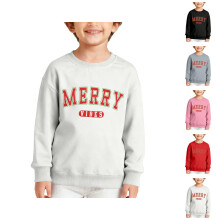 Trui met lange mouwen, ronde hals en letterprint voor jongens, zachte casual trui voor kinderen, perfect voor de herfst, winter en feestdagen.