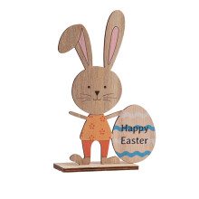 Décorations de table en bois en forme de lapin de Pâques, centres de table en forme d'œuf de lapin pour la décoration de Pâques et le printemps,
