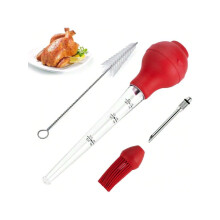 Turkey Baster Premium Tool For Cooking Syringe Home Baking Roaster Turkey Detachable Silicone Bulb 2 Meat Marinade Injector Needles For Thanksgiving