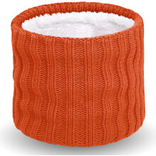 Winter Fleece Warmer Gaiter Cold Weather Cover Knitted Wide Stripes Ski for Boys Girls