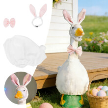 Osterhasen-Gänsekostüm für Veranda, 58 cm (23 Zoll) Ostergans-Dekorationen, Hasen-Gänsekleidung für Veranda, Rasen, Hof, Garten, Außendekoration