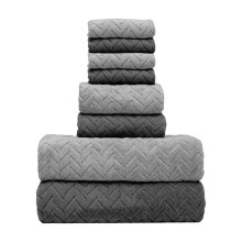 Eight Pieces Of Velvet Square Towel Towel Bath Towel Plain Household Bath Wash Face Wipe Dry Absorbent Soft Household Set
