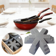 12-Pc Pan Protectors Set (4 Sizes) – Stackable Pot Pads Compatible with All Cookware to Prevent Scratching