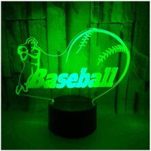 Lampa Solais Oíche Baseball 3T – Lampa Mealltach RGB LED, Bronntanas Nollag/Breithlá do Bhuachaillí & Cailíní 8-12, Maisiúcháin Cóisire