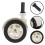 4Pcs Double Wheels for Walker Silent Swivel Casters Durable Plastic Replacement Parts 1