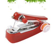 Red Cordless Handheld Sewing Machine Portable for on The Go Needlework