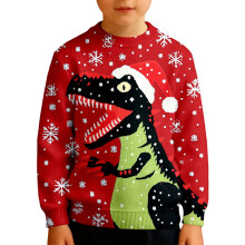 Youth Boys Graphic Print Crewneck Sweatshirt – Soft Fleece Lined Thermal Pullover Top, Warm Casual Winter Wear Style, School Outfit And Holiday Use