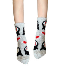 Cartoon Pumpkin Ghostly Coral Fleece Socks for Women Stretchy Soft Slipper Socks for Halloween Celebration and Daily Use