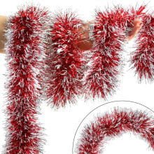 Guirlande de Noël en guirlande de 2 mètres, guirlande torsadée métallique, décorations pour sapin de Noël, articles de fête d'intérieur pour