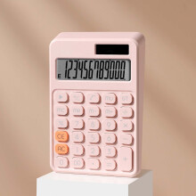Desk Calculator, 12 Digit Large LCD Screen Solar Calculator Small Basic Calculator Battery Dual Power Simple Calculator for Office, School, Business
