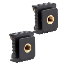 2Pcs Flashing Hot Shoe Mount Adapter To 1/4 Flashing Hot Shoe Mount Adapter Camera Photo Electronics Photography Accessories