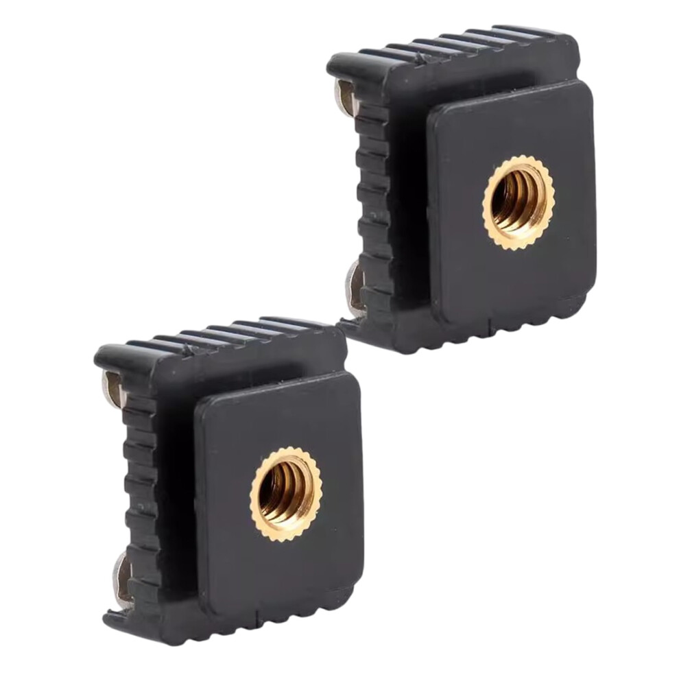 2Pcs Flashing Hot Shoe Mount Adapter To 1/4 Flashing Hot Shoe Mount Adapter Camera Photo Electronics Photography Accessories Light 9555307644286