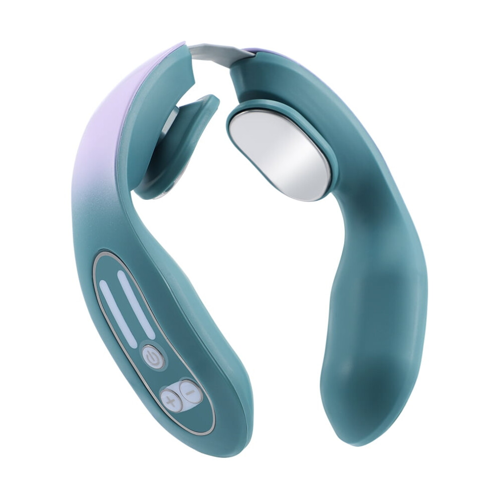 Electric EMS Massager for Neck and Cervical, Microcurrent, Vibration, Kneading, Physical Therapy, Hot Compress