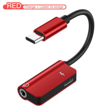 USB-Typ-C-auf-3,5-mm-Audio-Splitterkabel mit Ladegerät