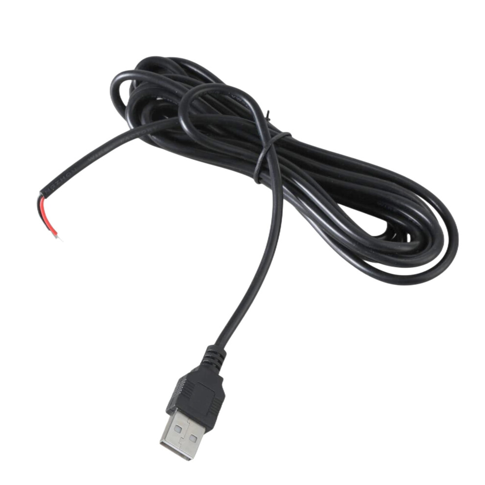 Usb Male To 2Pin Pigtail Cable Power Cord 22Awg Bare Open End Extension Wire Supports 5V 3A Power Supply 9555307644347